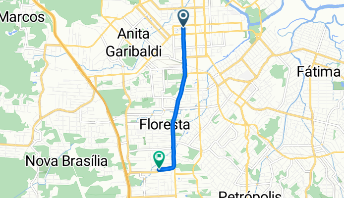 De Rua Padre Kolb a Rua Sorocaba