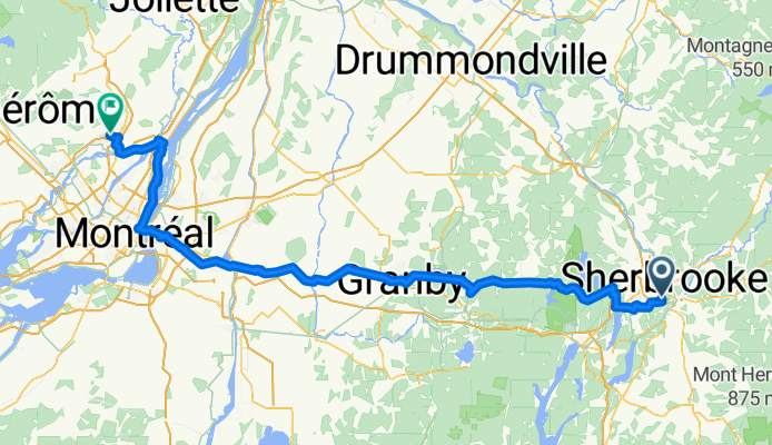 Ride Sherbrooke to Mascouche