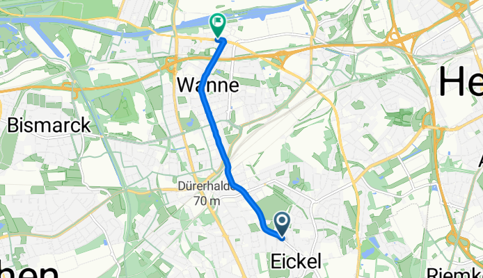 Hugenpoth nach Dorstener Straße