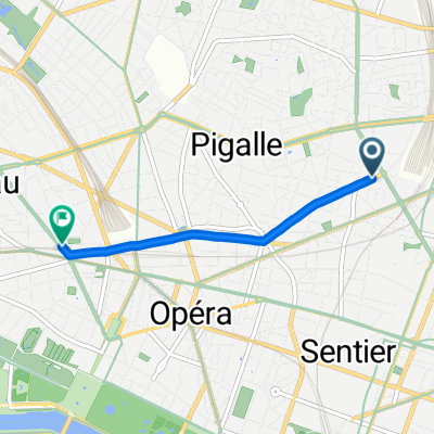 Rue de Dunkerque, Paris à Boulevard Malesherbes, Paris