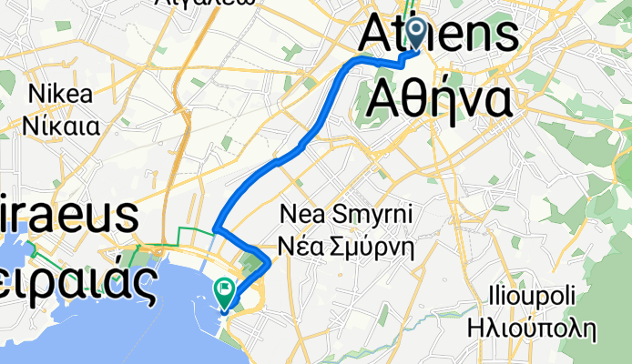 Δραγατσανίου to Παλαιό Φάληρο