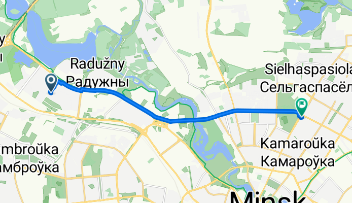 Tsentralny, Minsk to улица Сурганова, Minsk