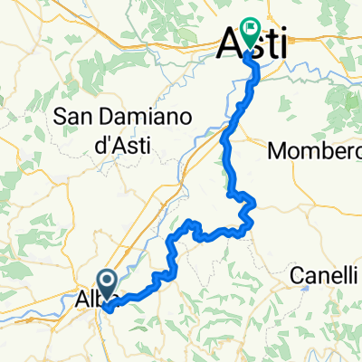 Viale Cherasca, Alba nach Piazza San Secondo, Asti