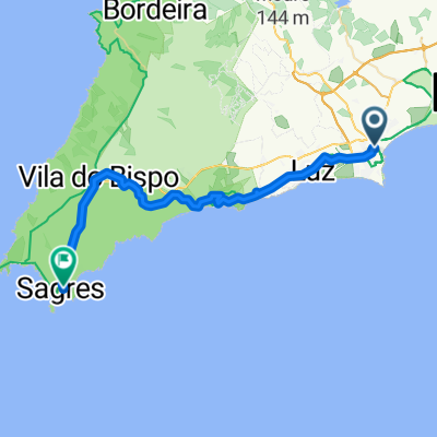 Rua Nova da Aldeia, Lagos to Rua Cmdt Matoso, Sagres