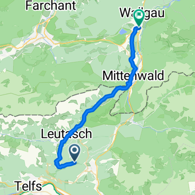 Wildmoos, Telfs nach Walchenseestraße, Krün