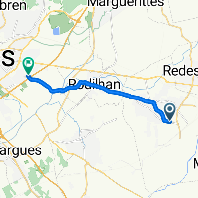 Chemin de St Paul, Manduel to Chemin du Pont des Îles, Nîmes