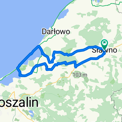 Sławno - Łazy - Dąbki - Sławno