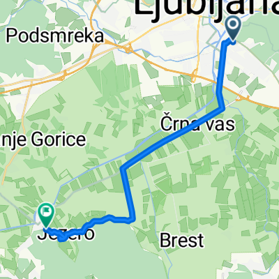 Route from Melikova ulica