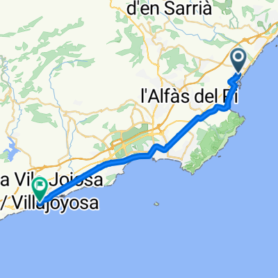 Carrer les Piteres, Altea to Avinguda de la Marina Baixa, La Vila Joiosa