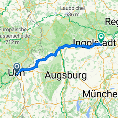 Donauradweg 2 Ulm - Ingolstadt