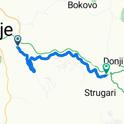 Euro Velo 8 MNE section change Belveder - Donji Ulici