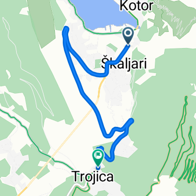 Euro Velo 8 MNE section alternative Kotor - Trojica (via Skaljari)