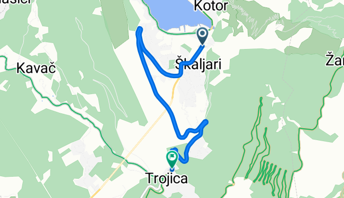 Euro Velo 8 MNE section alternative Kotor - Trojica (via Skaljari)
