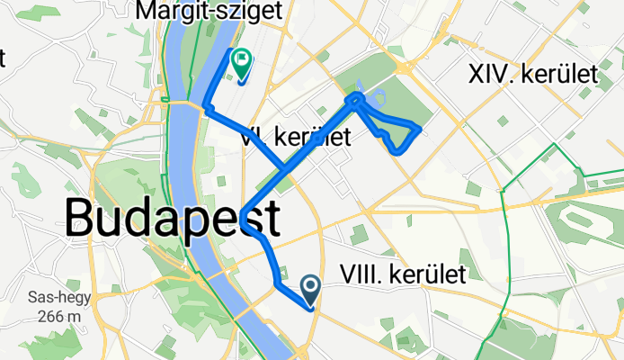 József körút, Budapest to Pannónia utca, Budapest