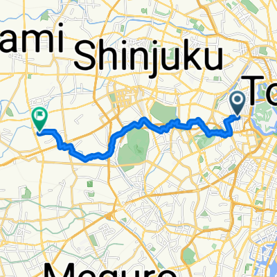 麹町2丁目, 千代田区へ方南1丁目, 杉並区