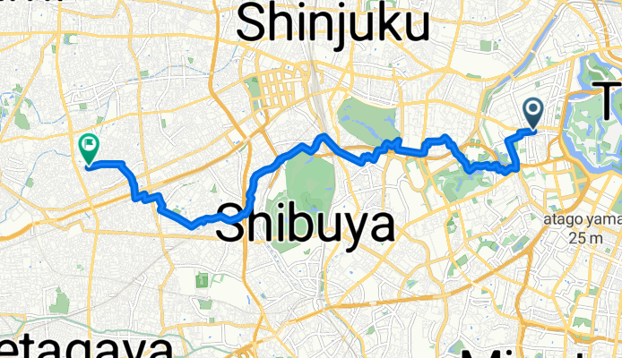 麹町2丁目, 千代田区へ方南1丁目, 杉並区