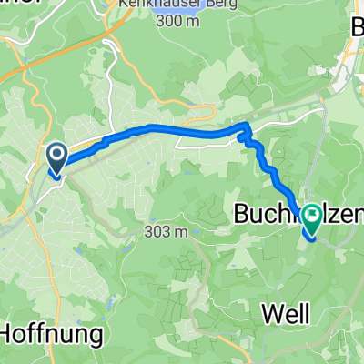 Route nach Wermelskirchen