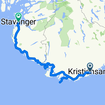 GPSwerk-Tour/Track: Tour 1 Kristiansand Stangen 372km