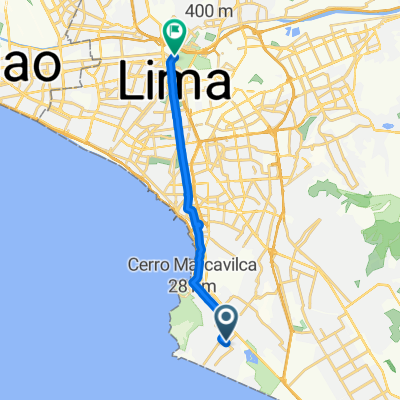 Departamento de Lima a Jirón Huancavelica, Lima