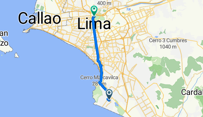 Departamento de Lima a Jirón Huancavelica, Lima