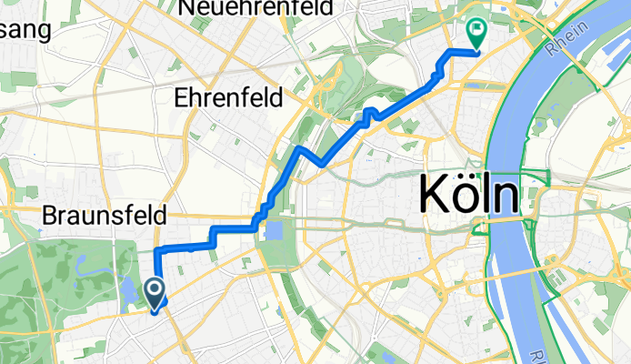 Bachemer Straße, Köln nach Blumenthalstraße, Köln