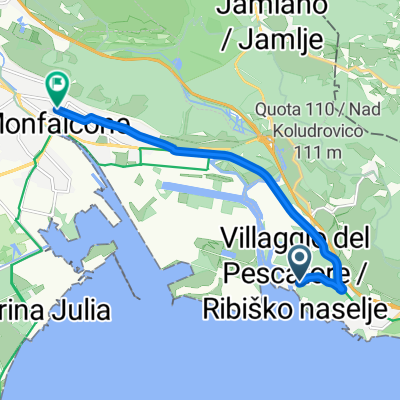 Villaggio del Pescatore, Duino Aurisina nach Via Duca d'Aosta, Monfalcone