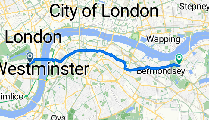 Tothill Street, London to Albion Street, London