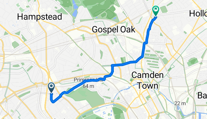 7 St John's Wood Park, London to 23 Southcote Road, London