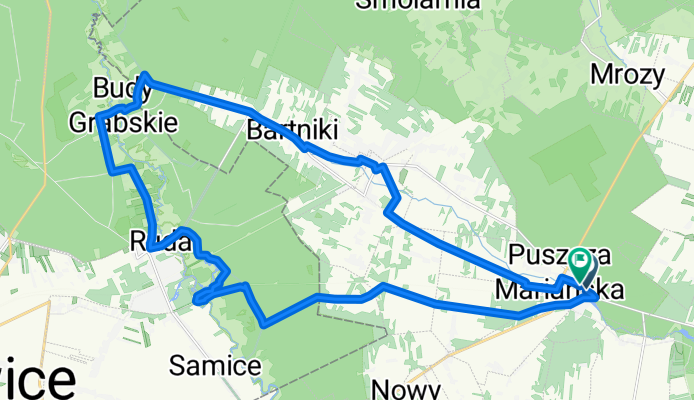 Króla J Sobieskiego, Puszcza Mariańska do Króla J Sobieskiego, Puszcza Mariańska