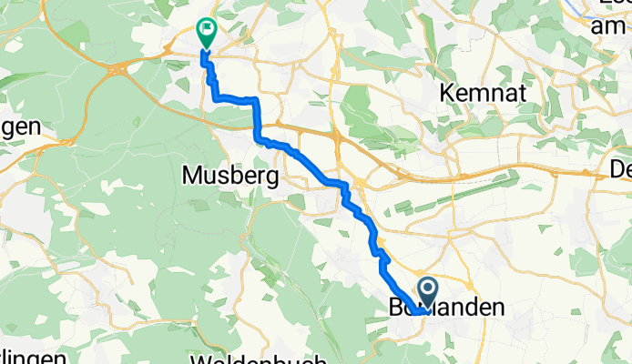 Plattenhardter Straße nach Schwabenplatz