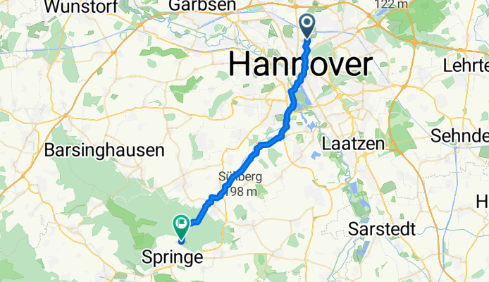 Katalonienweg, Hannover nach Zur Sophienhöhe, Springe