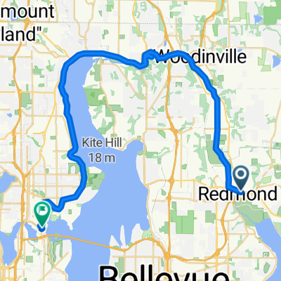 166th Ave NE, レッドモンドへMontlake Blvd NE, シアトル