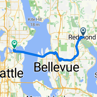 166th Ave NE, レッドモンドへMontlake Blvd NE, シアトル
