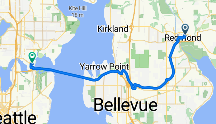 166th Ave NE, レッドモンドへMontlake Blvd NE, シアトル