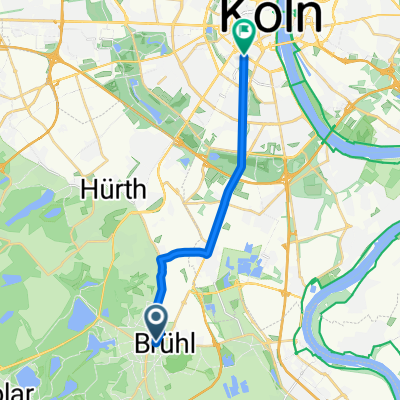 Brühl, Brühl nach Am Weidenbach, Köln