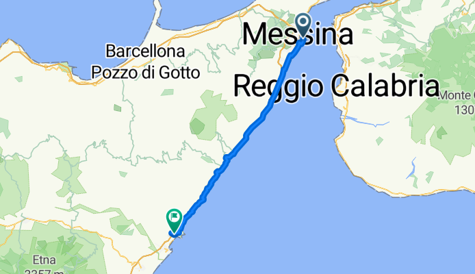 Messina nach Via Cuseni, Taormina