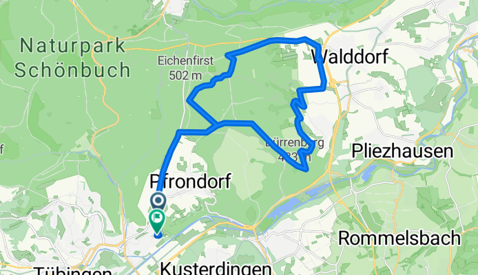Route in Tübingen