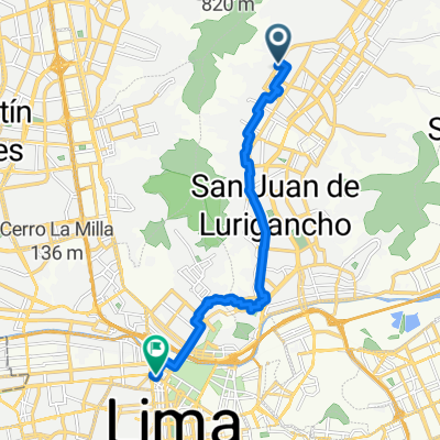 De Avenida José Carlos Mariátegui a Avenida Nicolás de Piérola