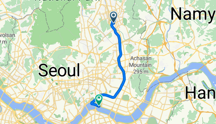 섬밭로, 서울특별시에서 성수동1가, 서울특별시까지