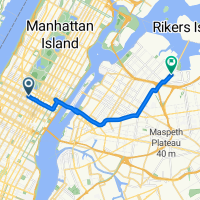 W 54th St, New York to Hazen St, New York