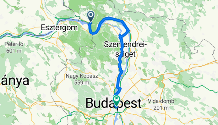 Malom utca, Zebegény to Veres Pálné utca, Budapest