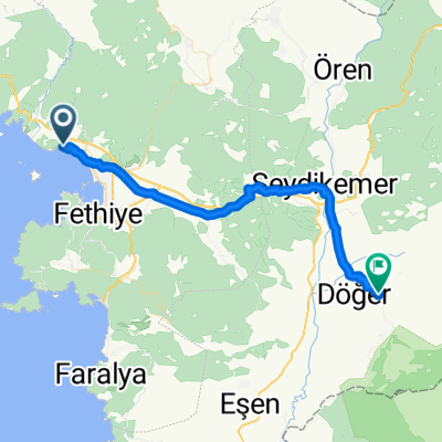 202. Manolya Sk., Fethiye до Deveciler Sk., Seydikemer