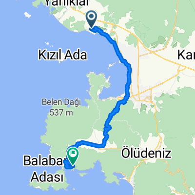 202. Manolya Sk., Fethiye до Gemiler Cd., Fethiye