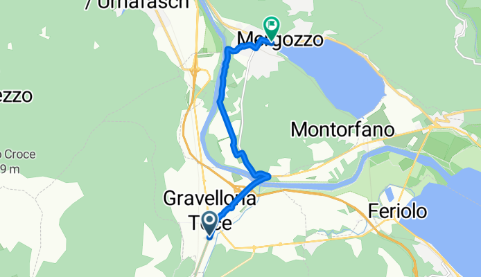 Via Filippo Corridoni, Gravellona Toce nach Piazza Camillo Benso Conte di Cavour, Mergozzo