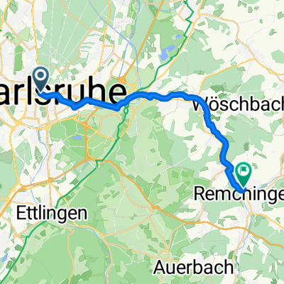 Waldstraße, Karlsruhe nach Kronenstraße, Remchingen