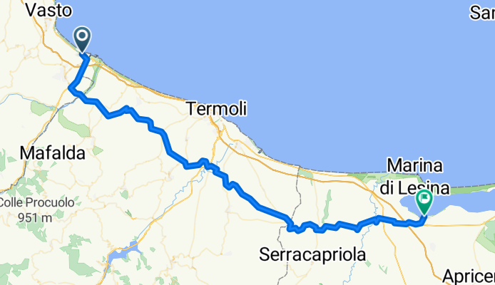 SS 16, San Salvo nach Corso Vittorio Emanuele, Lesina