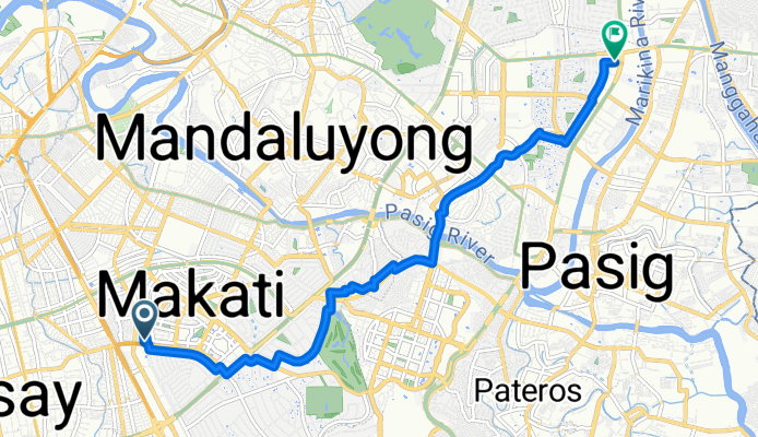 A. Arnaiz Avenue, Makati to Office Lane, Pasig