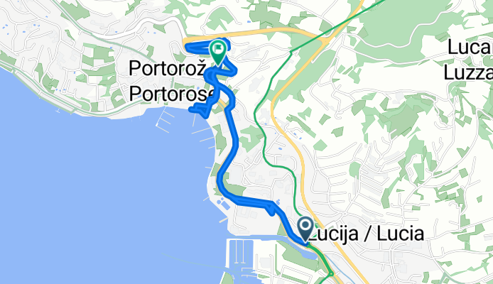 Obala, Portorož nach Letoviška pot, Portorož