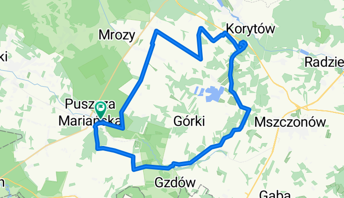 Króla J Sobieskiego, Puszcza Mariańska do Króla J Sobieskiego, Puszcza Mariańska