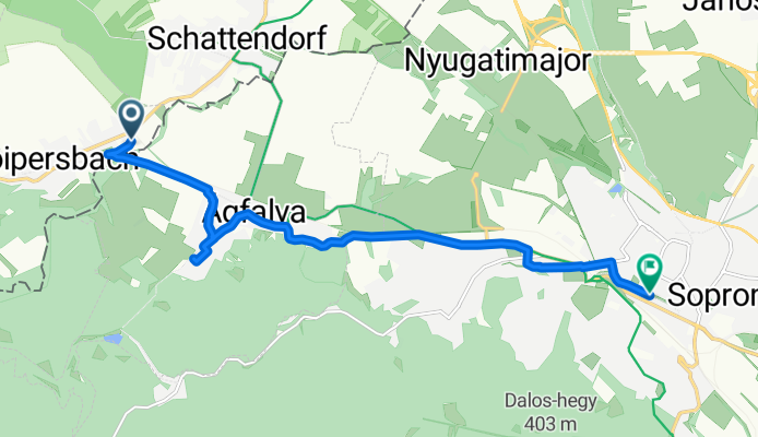 From Loipersbach im Burgenland to Ödenburg